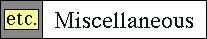 Miscellaneous